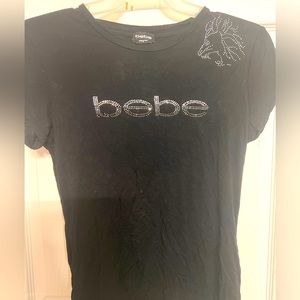 Y2K BEBE black shirt